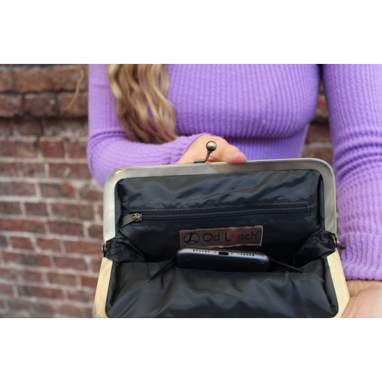 Malaga Small Brown Clasp Purse Bag
